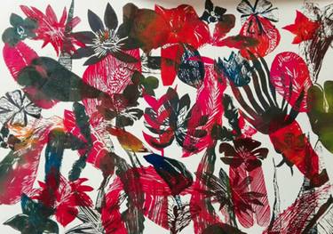 Original Expressionism Nature Printmaking by Magdalena Chmielek