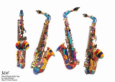 Sax O' Funk Fusion -Hand Painted Alto Saxophone thumb
