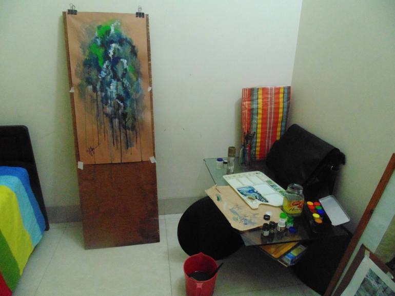 Original Abstract Expressionism Time Painting by Ashraful Islam