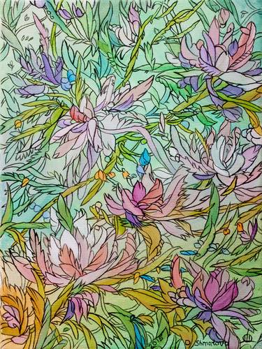 Print of Floral Paintings by Olga Shmatova