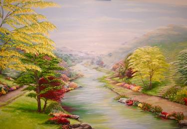 Original Fine Art Landscape Paintings by Artywood by Dianna Lee
