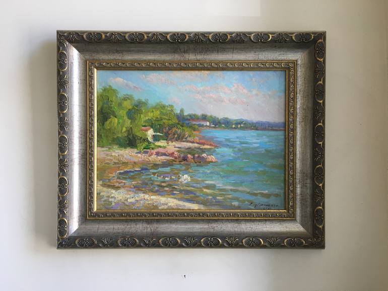 Original Figurative Beach Painting by Paula Lytovchenko