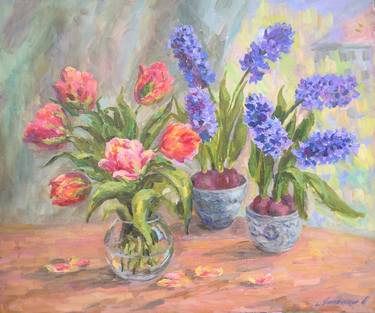 Original Impressionism Botanic Paintings by Paula Lytovchenko