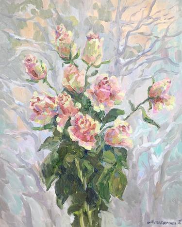 Original Expressionism Floral Paintings by Paula Lytovchenko
