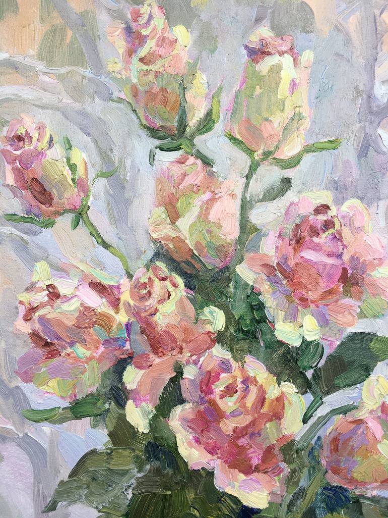 Original Expressionism Floral Painting by Paula Lytovchenko