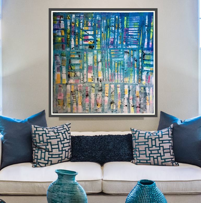 Original Street Art Abstract Painting by Louise Parsons