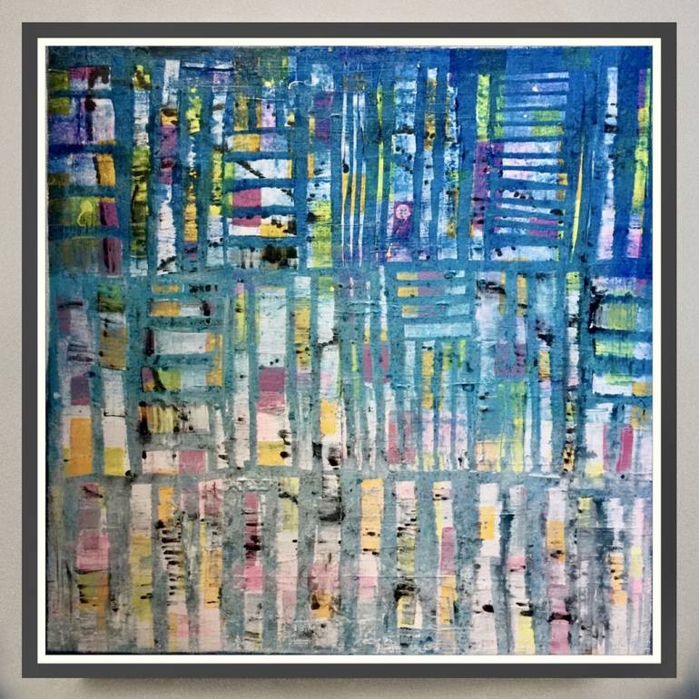 Original Street Art Abstract Painting by Louise Parsons