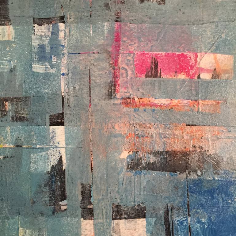 Original Cityscape Abstract Painting by Louise Parsons
