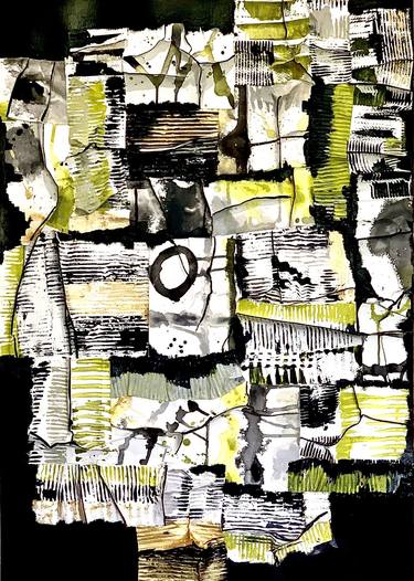 Original Street Art Abstract Collage by Louise Parsons