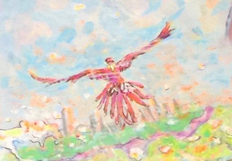 Original Abstract Fantasy Painting by Erika Arett