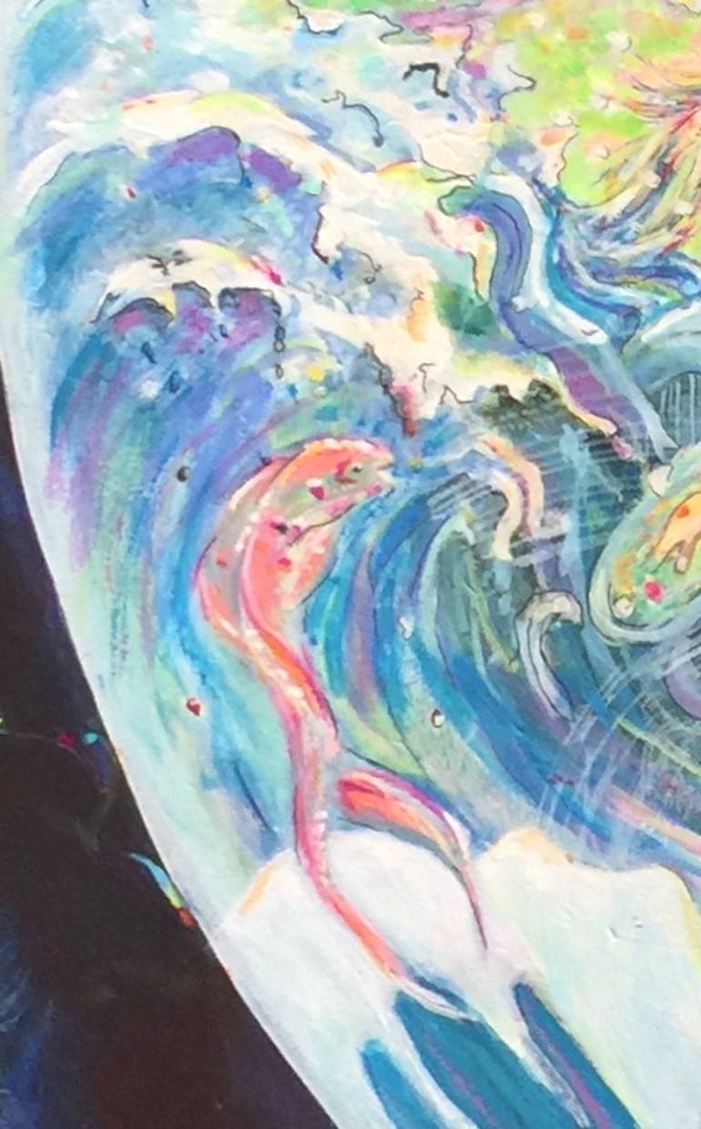 Original Abstract Fantasy Painting by Erika Arett