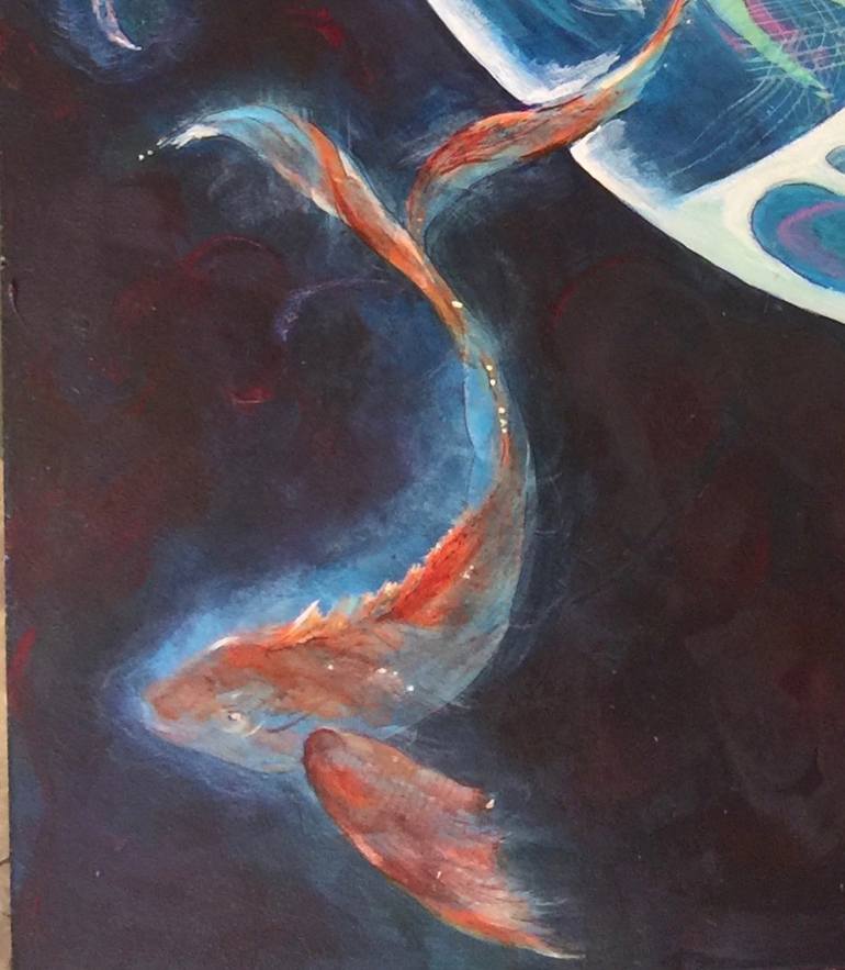 Original Abstract Fantasy Painting by Erika Arett