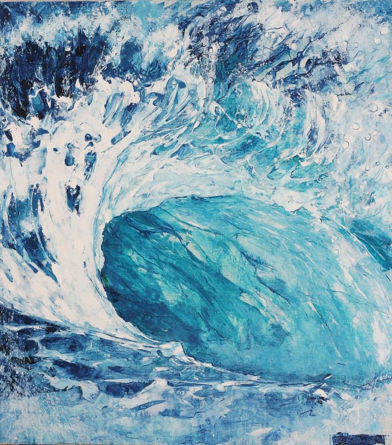 Marshmallow Wave Painting by Catherine Ilyushkina | Saatchi Art