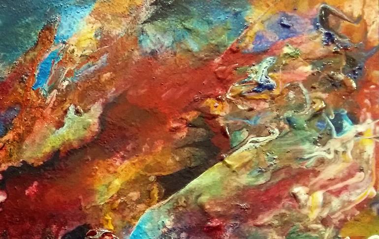 Original Abstract Expressionism Abstract Painting by Wolfgang Schweizer