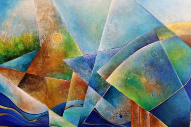 Original Cubism Abstract Paintings by Wolfgang Schweizer