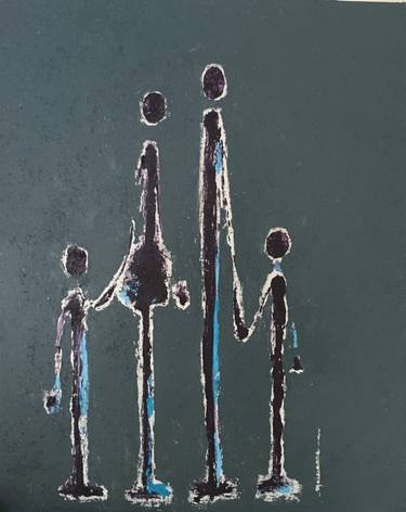 Original Figurative Family Paintings by A Maizianne