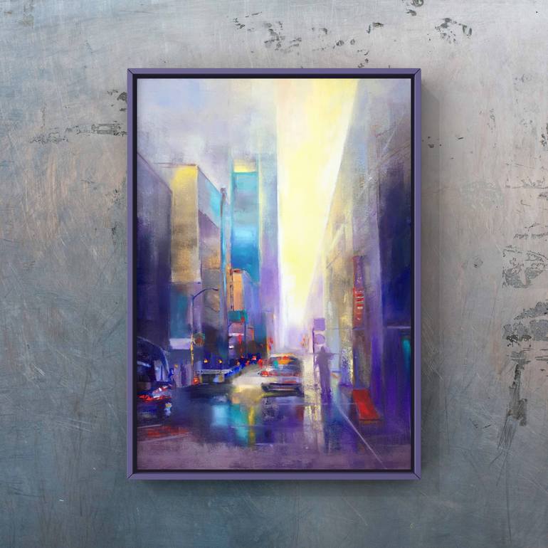 Original Expressionism Cities Painting by Diana Grigoryeva
