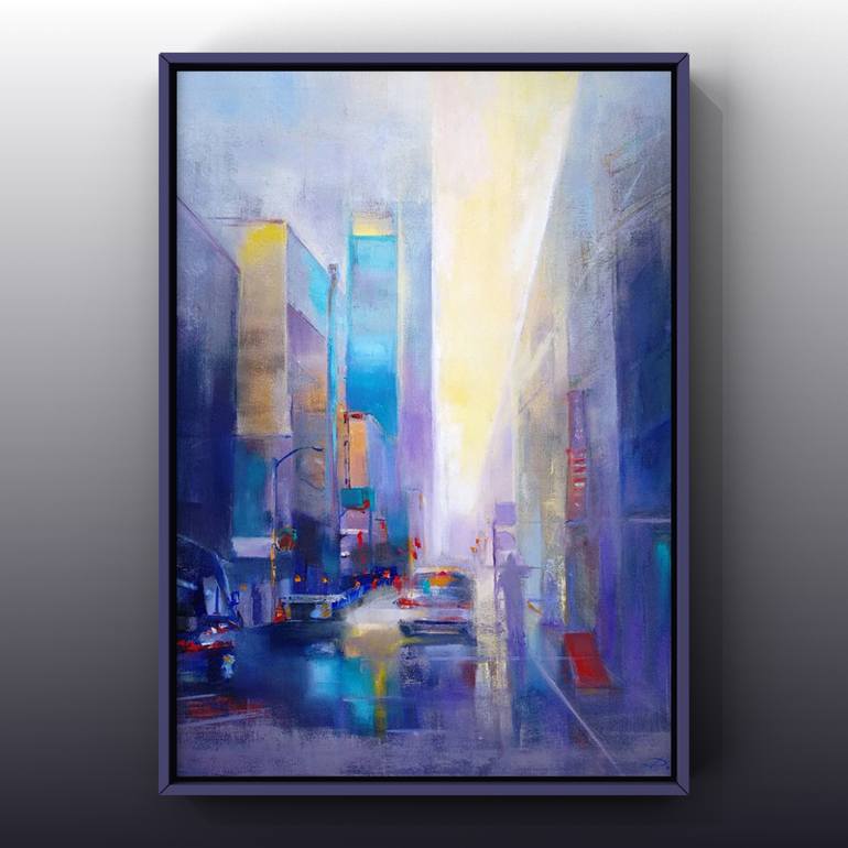 Original Expressionism Cities Painting by Diana Grigoryeva
