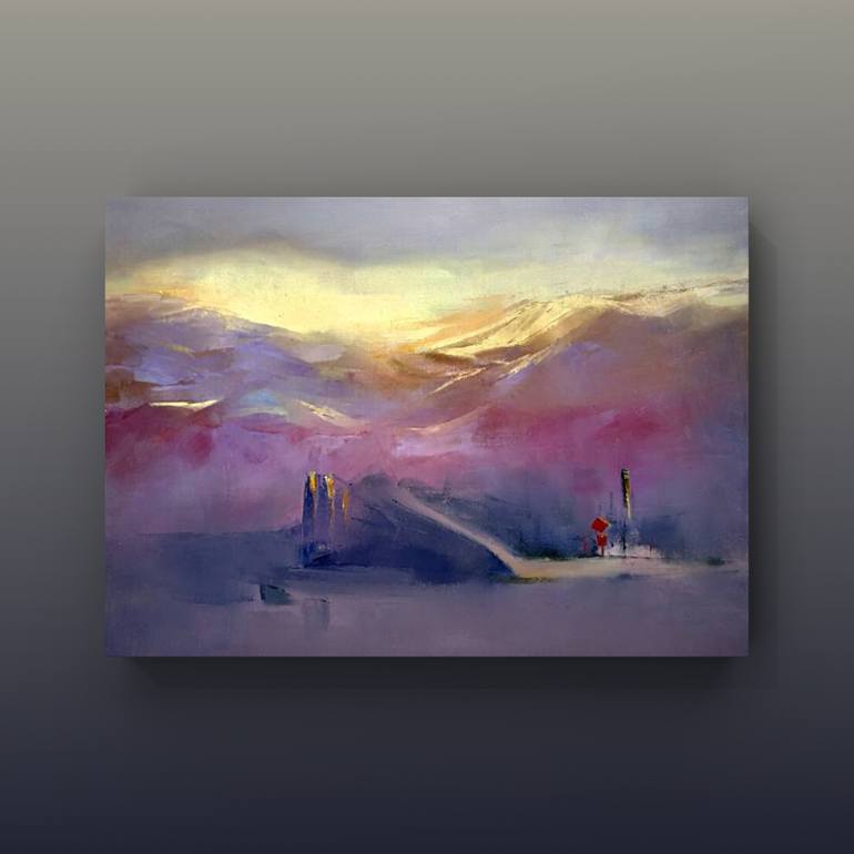 Original Expressionism Landscape Painting by Diana Grigoryeva