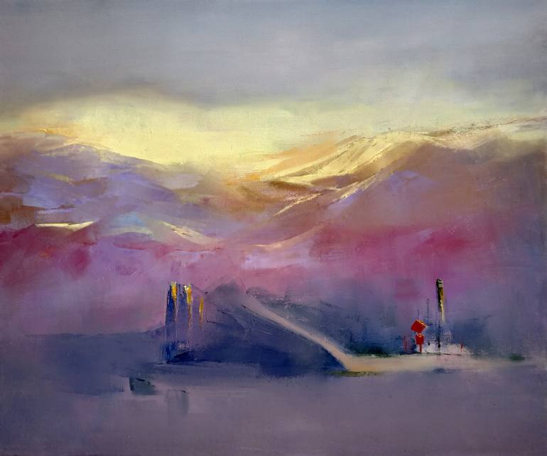 Original Expressionism Landscape Painting by Diana Grigoryeva