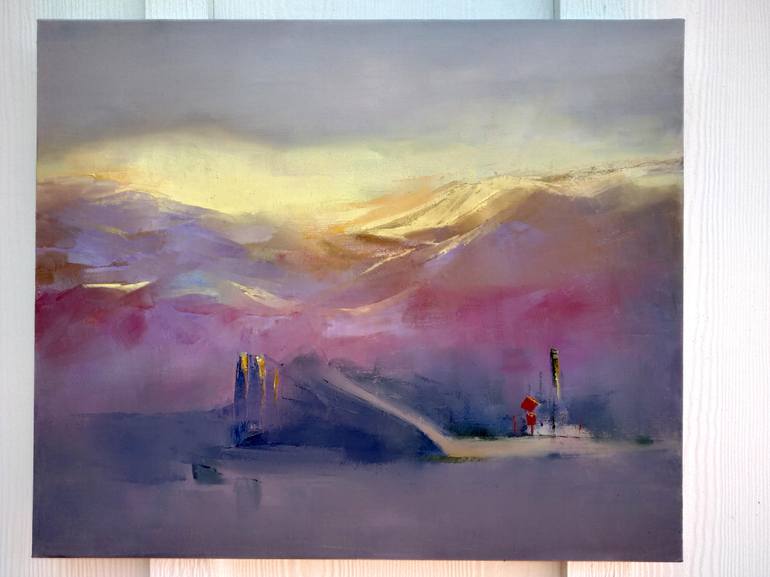 Original Expressionism Landscape Painting by Diana Grigoryeva