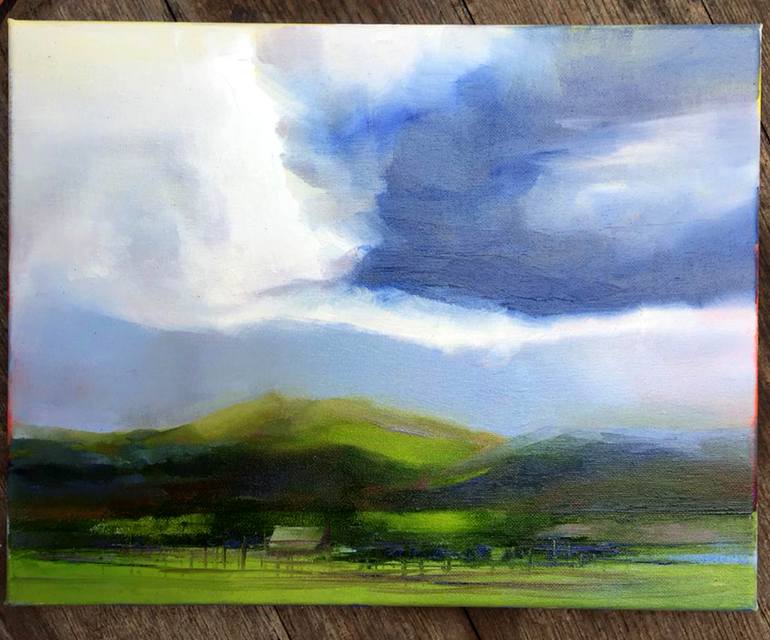 Original Expressionism Landscape Painting by Diana Grigoryeva