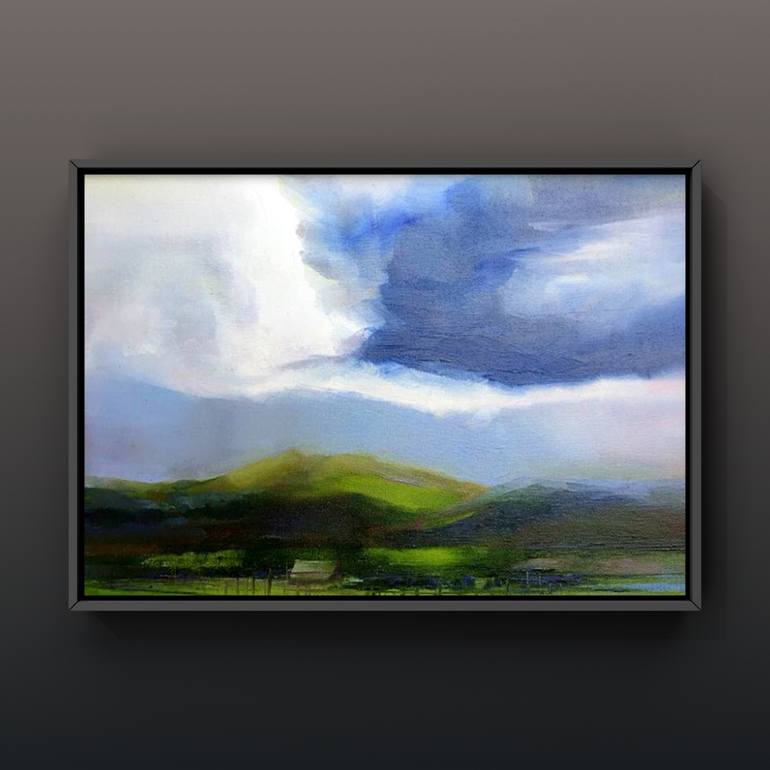 Original Expressionism Landscape Painting by Diana Grigoryeva