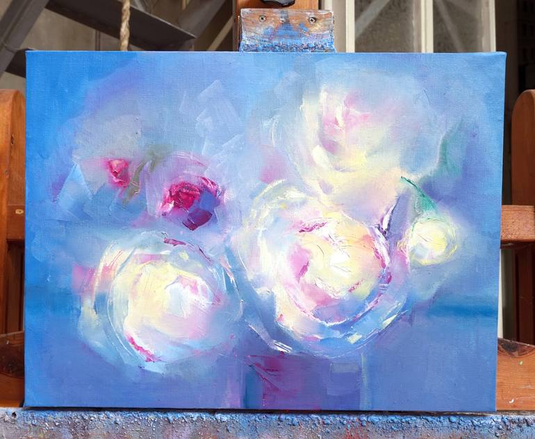 Original Expressionism Floral Painting by Diana Grigoryeva