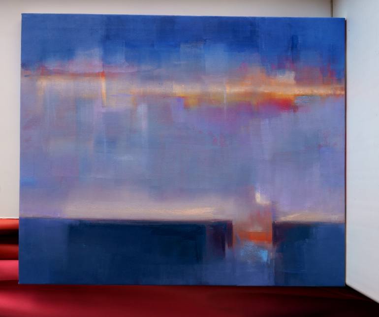 Original Abstract Expressionism Cities Painting by Diana Grigoryeva