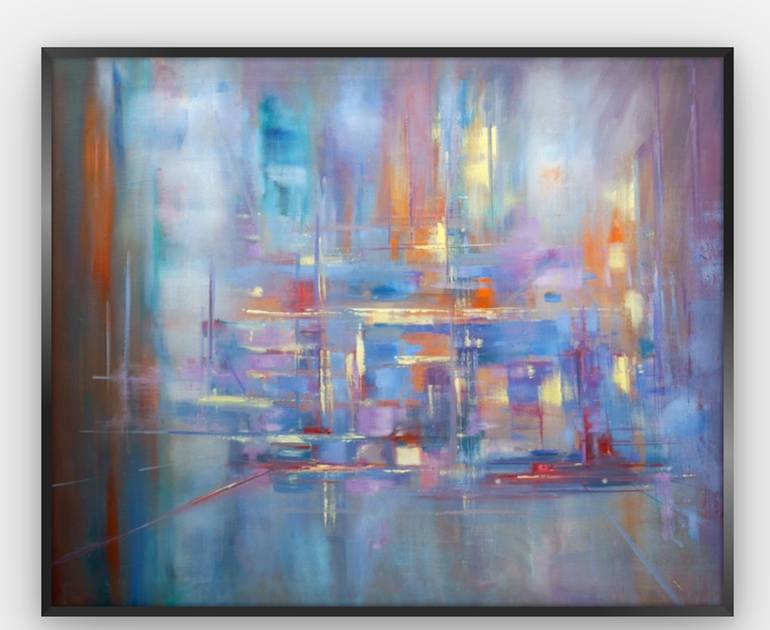 Original Expressionism Cities Painting by Diana Grigoryeva