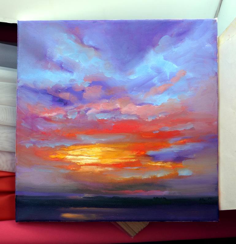 Original Expressionism Nature Painting by Diana Grigoryeva