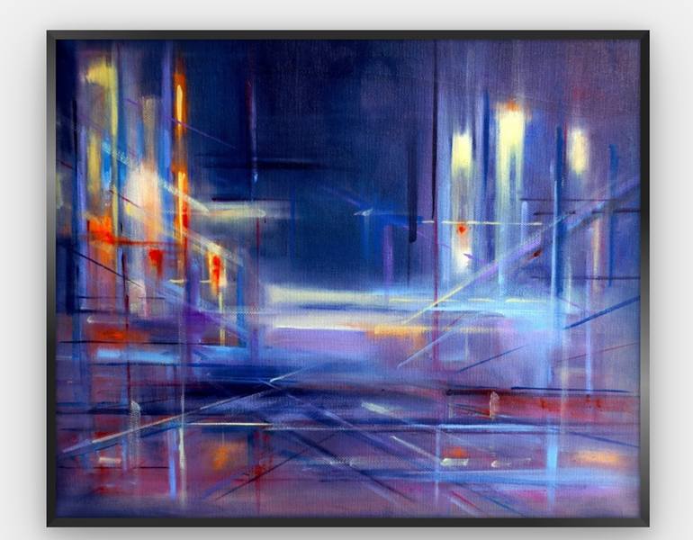 Original Abstract Expressionism Geometric Painting by Diana Grigoryeva