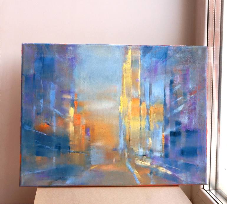 Original Expressionism Cities Painting by Diana Grigoryeva