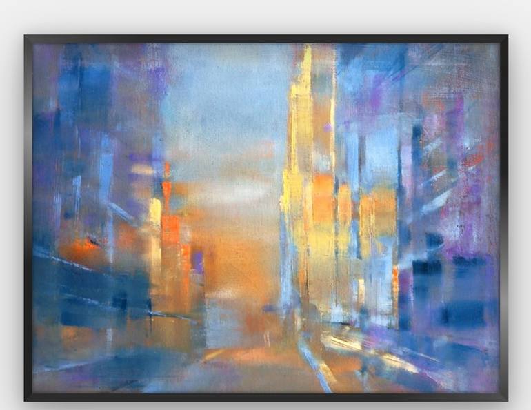 Original Expressionism Cities Painting by Diana Grigoryeva