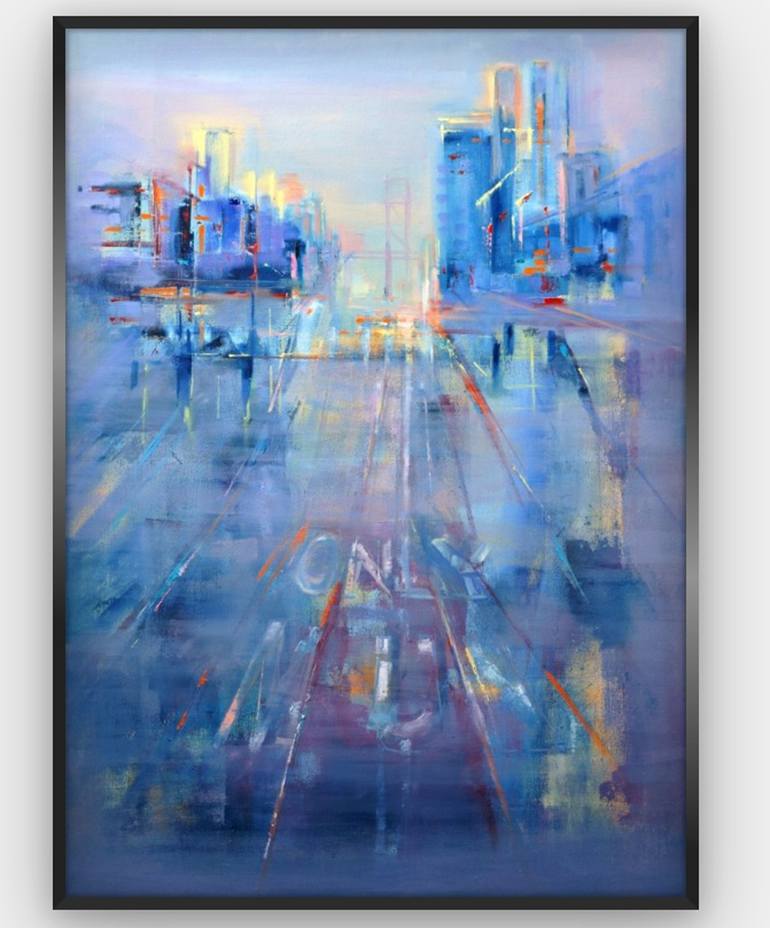 Original Expressionism Cities Painting by Diana Grigoryeva