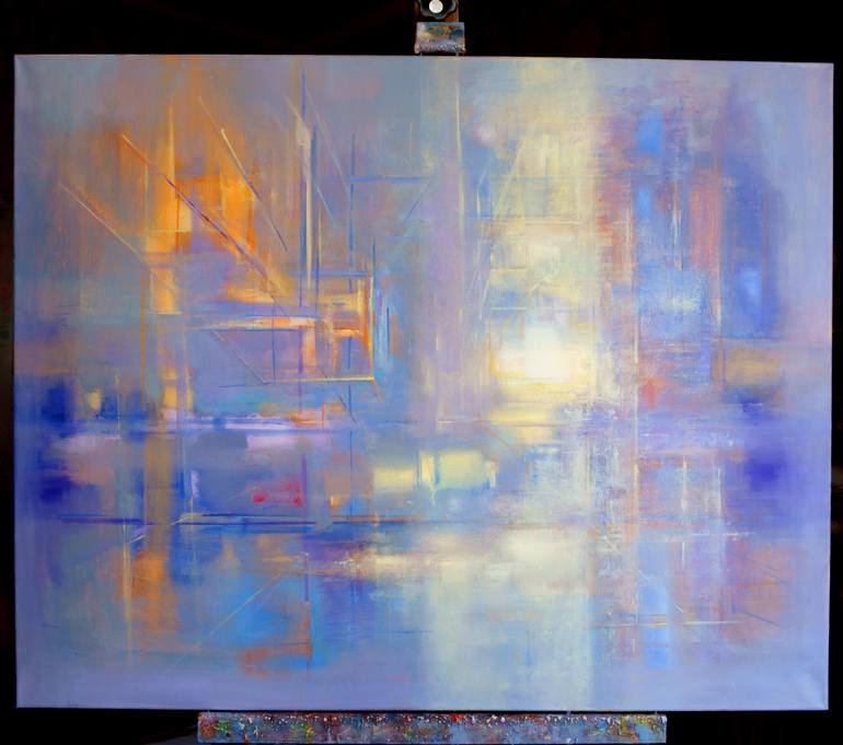 Original Expressionism Cities Painting by Diana Grigoryeva