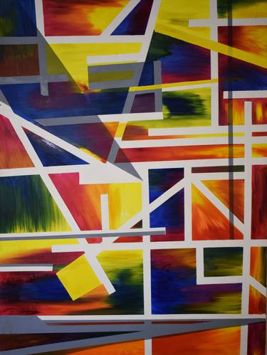 Original Abstract Geometric Paintings by Charlie Kelly