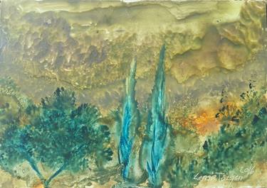 Print of Landscape Paintings by cengiz tüzgen