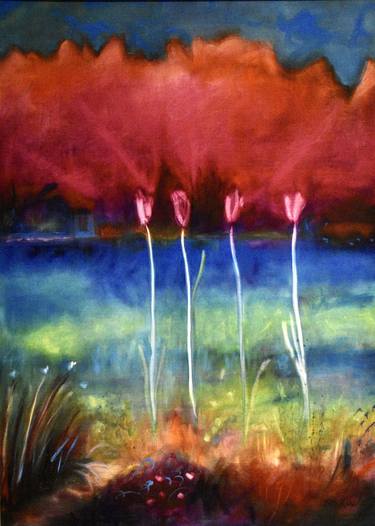 Original Abstract Garden Paintings by Ann Stockdale