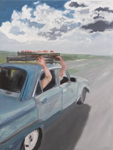 Print of Figurative Car Paintings by Lucia Harari