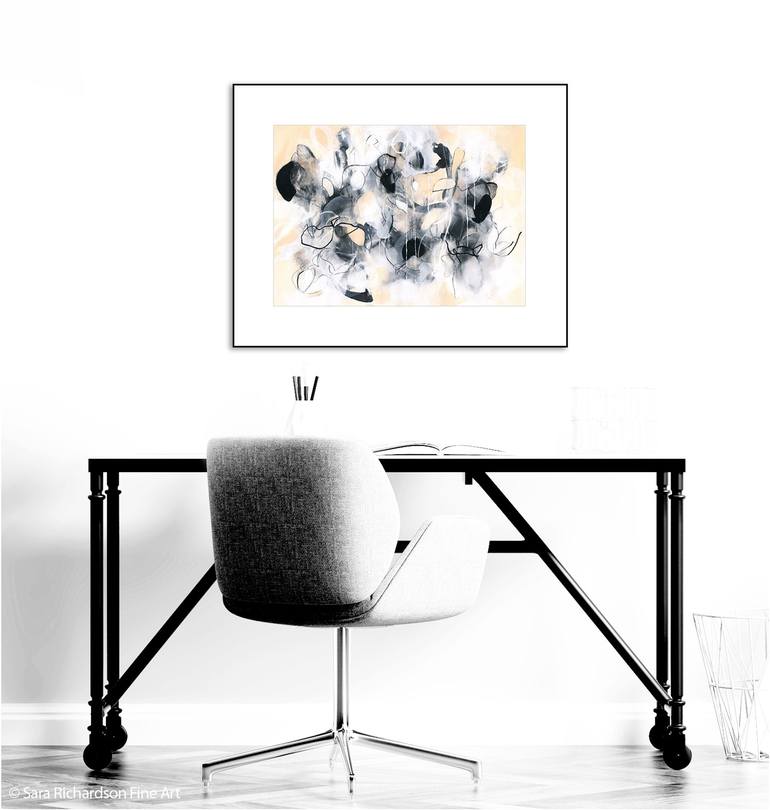 Original Abstract Expressionism Love Drawing by Sara Richardson