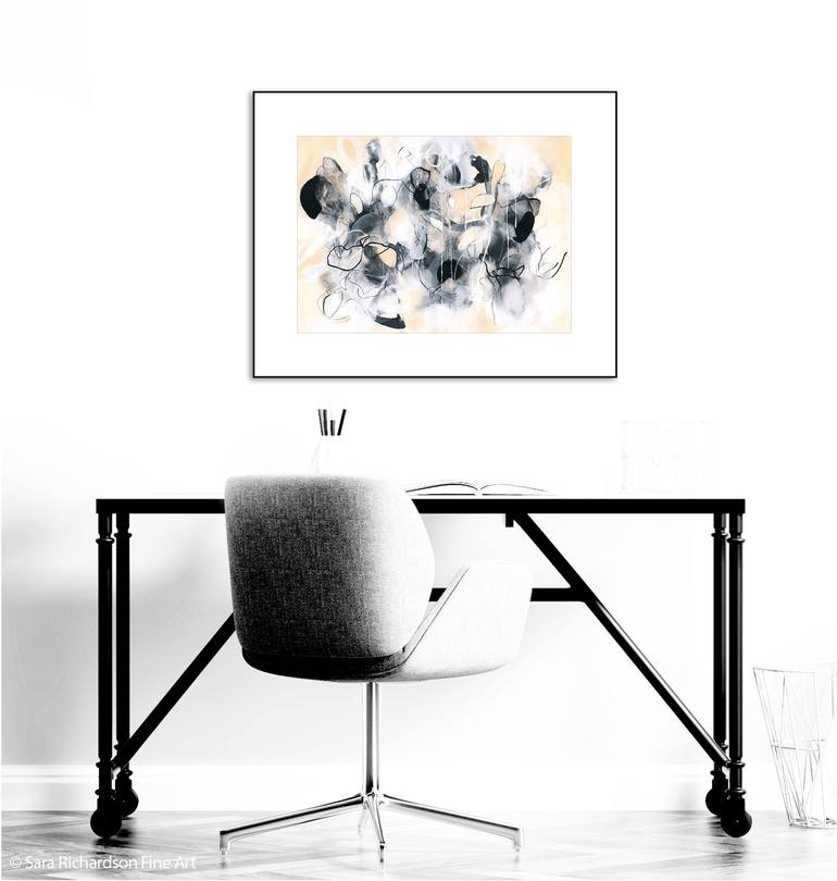 Original Abstract Expressionism Botanic Drawing by Sara Richardson