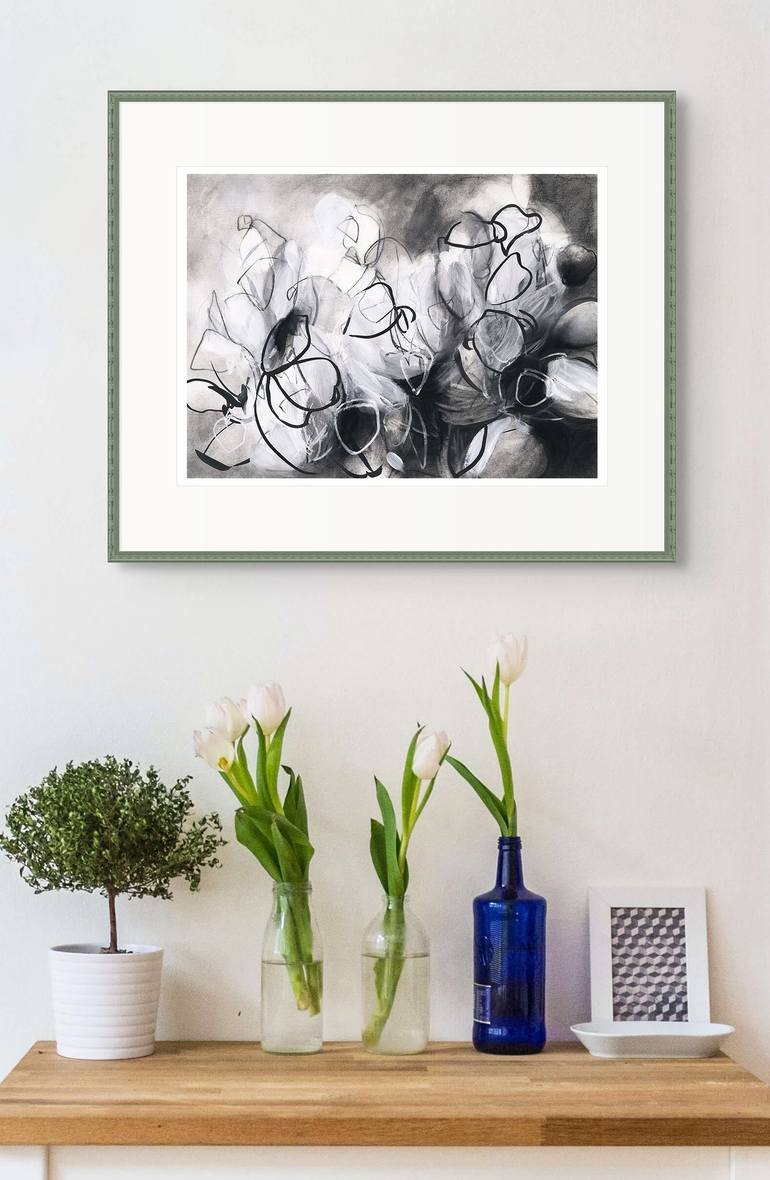 Original Abstract Expressionism Nature Drawing by Sara Richardson