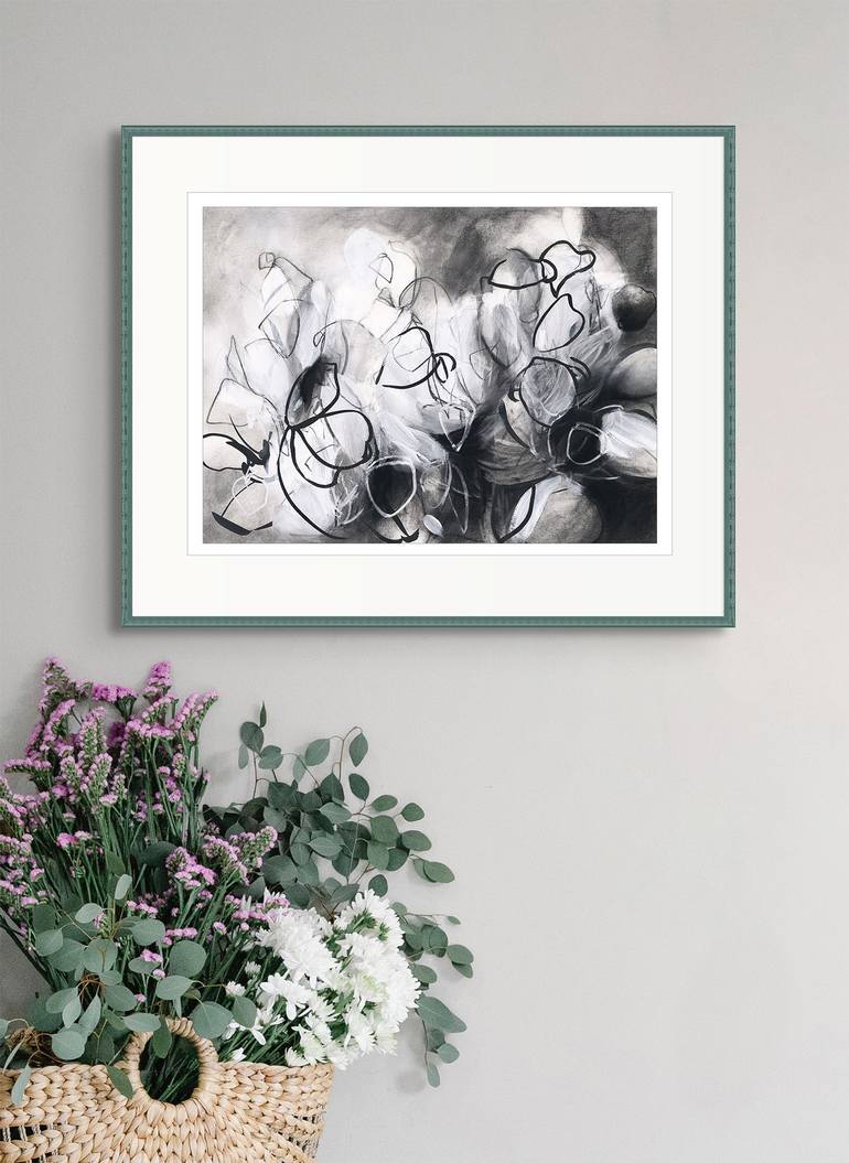 Original Abstract Expressionism Nature Drawing by Sara Richardson