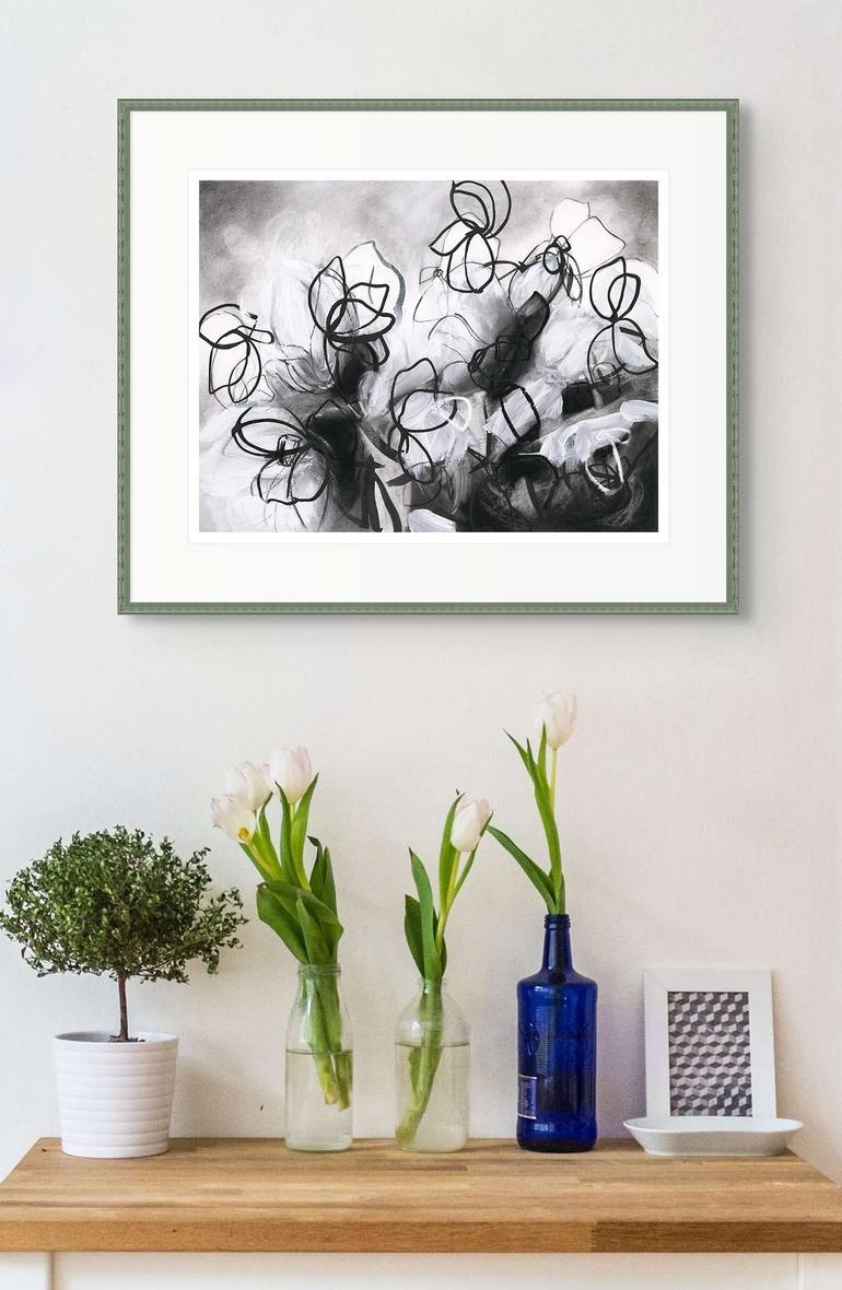 Original Abstract Expressionism Nature Drawing by Sara Richardson