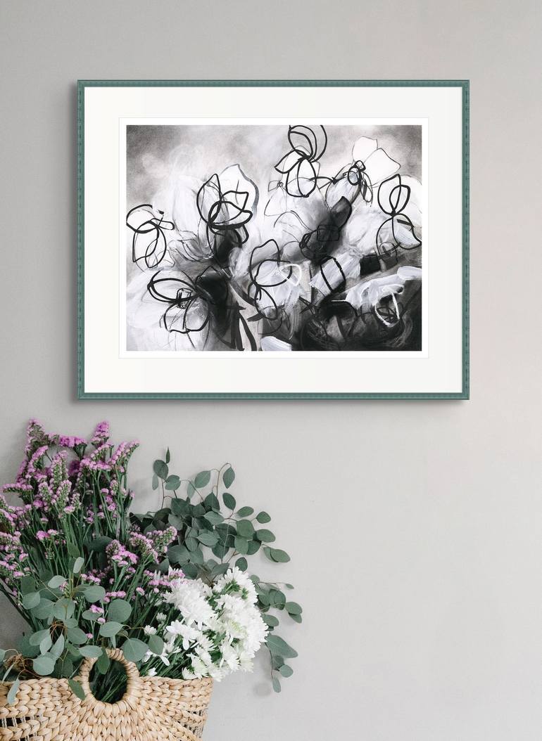 Original Abstract Expressionism Nature Drawing by Sara Richardson