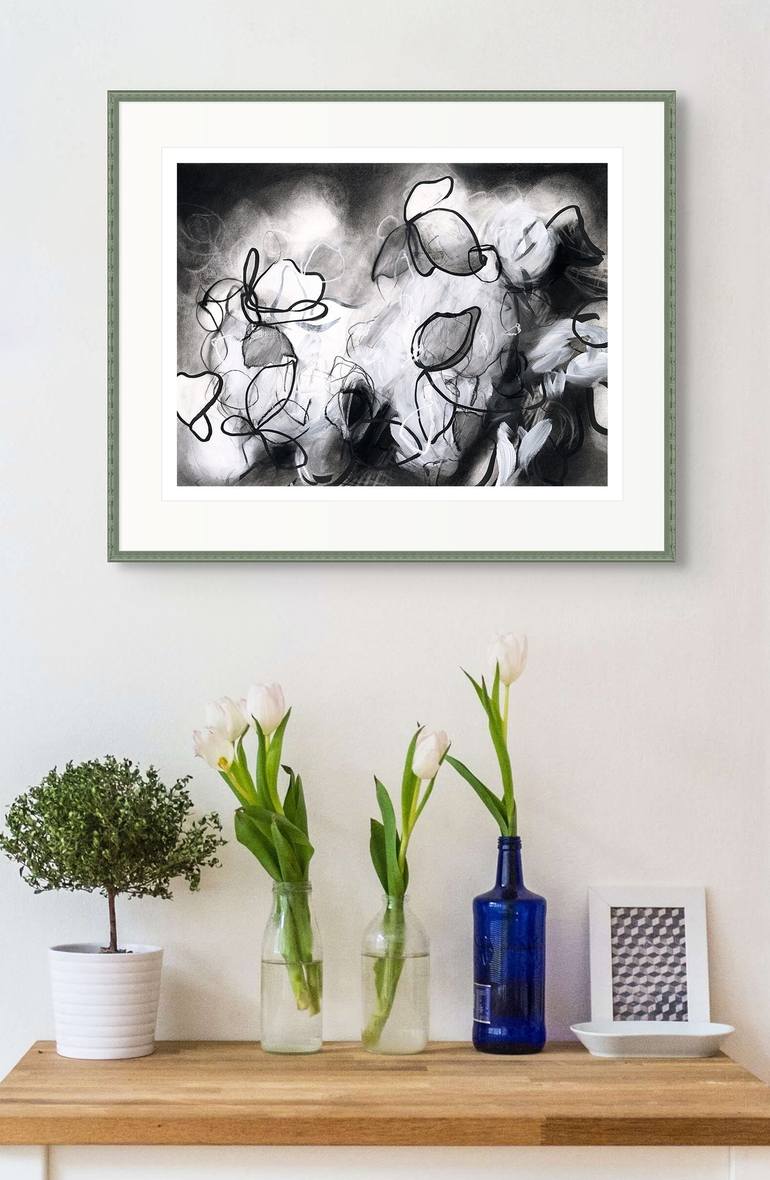 Original Abstract Expressionism Nature Drawing by Sara Richardson