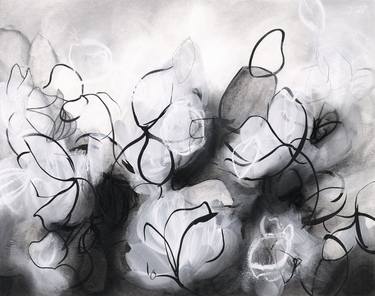 Original Abstract Expressionism Floral Drawings by Sara Richardson