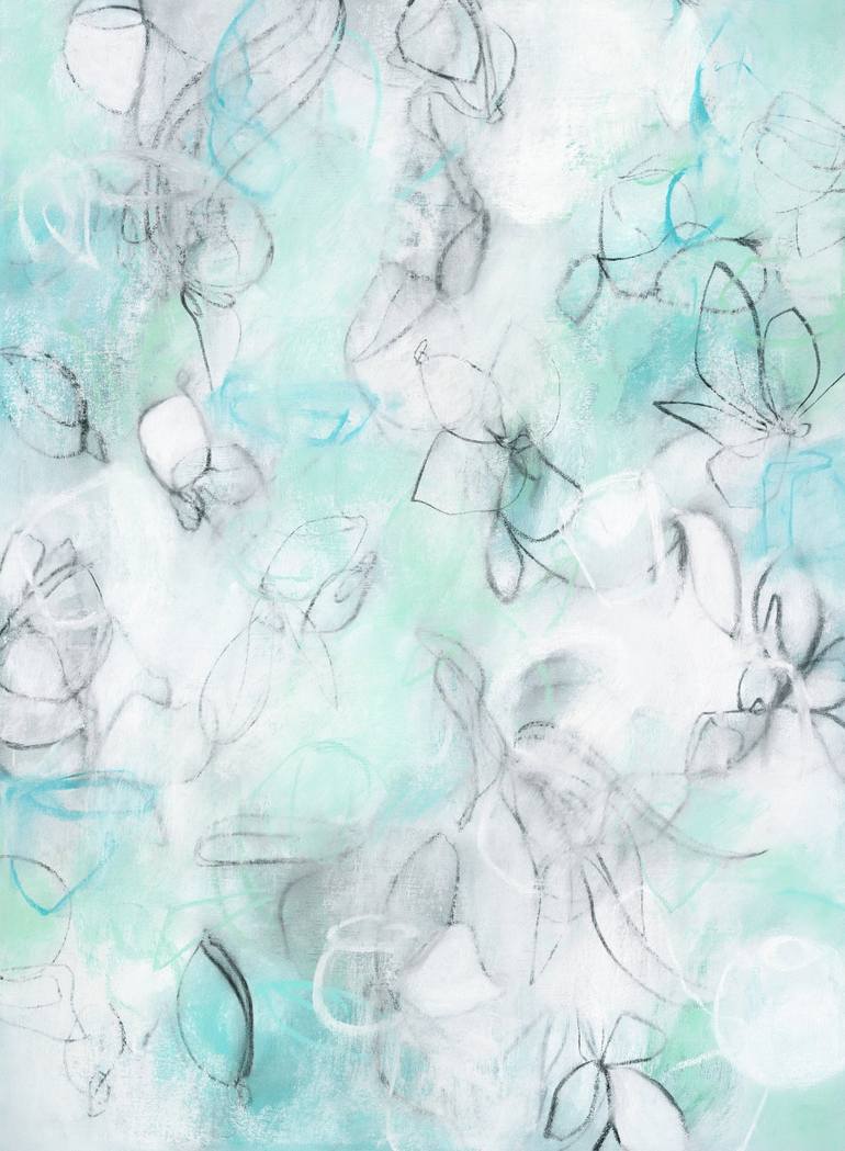 Print of Abstract Floral Drawings by Sara Richardson
