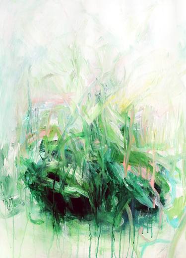 Original Abstract Garden Paintings by Sara Richardson